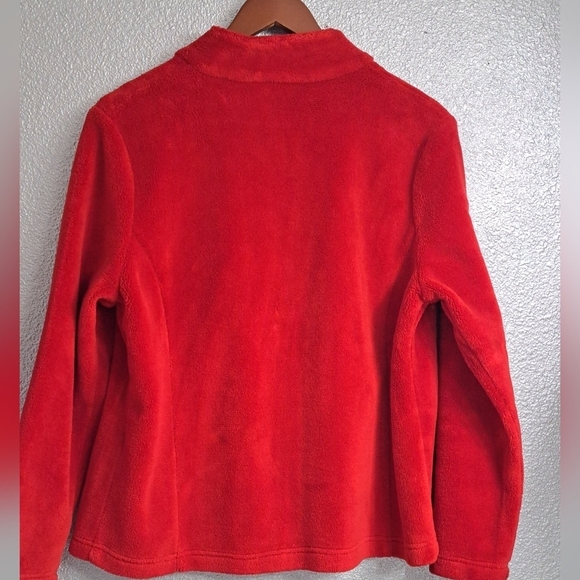 Blast Red Fleece Zip Up Jacket    Size M - Picture 7 of 8